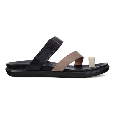 Buty Sportowe Ecco Simpil Flat Toe-loop Light Pink/Rose/Black - Głęboka Różowe/Różowe/Czarne Sandały