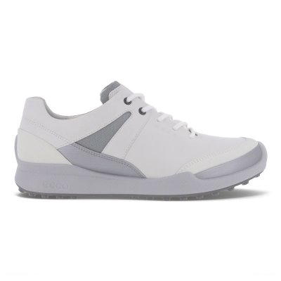Buty Sportowe Ecco Golf Biom Hybrid Shoes White/Silver - Białe/Srebrne Buty Golfowe Damskie PL622030
