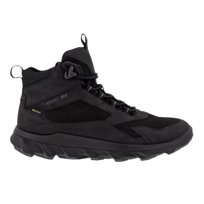 Buty Sportowe Ecco MX Mid GTX Black - Czarne Kozaki Męskie PL62203-0072