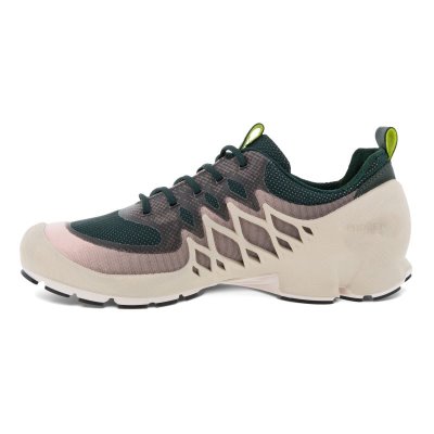 Buty Ecco Biom Aex Dark Green/Silver Pink - Ciemny Zielone/Srebrne Różowe Trampki Damskie PL62203073