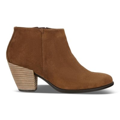 Kozaki Ecco Shape 55 WEST.RN Brown - Brązowe Kozaki Damskie PL62203-0057