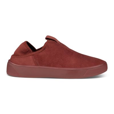 Buty Ecco Street Tray Dark Red - Ciemny Czerwone Buty Slip On Damskie PL622030136