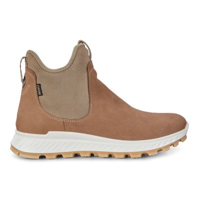 Buty Ecco EXOST.IKE Chelsea GTX Brown - Brązowe Chelsea Boots Damskie PL622030276