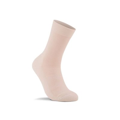 Sandały Ecco Dress SHORT-CREW Beige - Beżowe Skarpety Damskie PL622031367