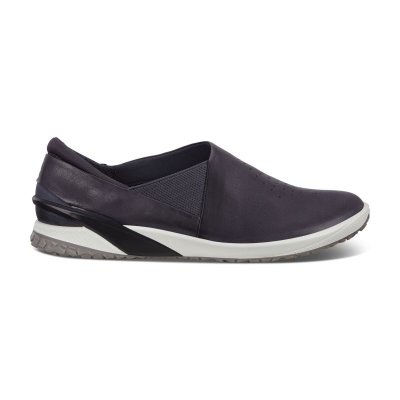 Buty Ecco Biom Life Lea Shoes Navy - Granatowe Buty Slip On Damskie PL622030158