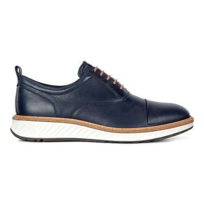 Buty Ecco ST.1 Hybrid Cap-toe Navy - Granatowe Buty Oksfordy Męskie PL622030095