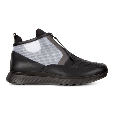 Buty Ecco ST.1 Ankle Black/Dark Grey - Czarne/Ciemny Szare Sneakersy Męskie PL622031252