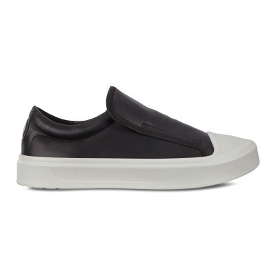 Buty Sportowe Ecco Flexure T-Cap Black - Czarne Buty Slip On Damskie PL622031076