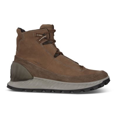 Buty Ecco EXOST.IKE Mid Coffee/Brown - Kawa/Brązowe Buty Outdoor Męskie PL622030008