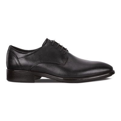Buty Ecco Citytray Plain Toe Black - Czarne Buty Do Sukienki Męskie PL622030431