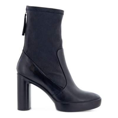 Buty Sportowe Ecco Shape Sculpted Motion 75 ST.etchy Mid-cut Black - Czarne Botki Do Kostki Damskie