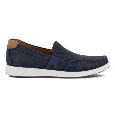 Buty Sportowe Ecco S Lite MOC Summer Navy/Brown - Granatowe/Brązowe Mokasyny Męskie PL622030761