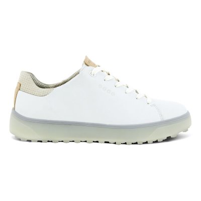Buty Ecco Golf Tray Laced Shoes White - Białe Buty Golfowe Damskie PL622030627