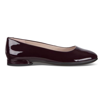 Kozaki Ecco Anine Ballerina Dark Red - Ciemny Czerwone Baleriny Damskie PL622030323