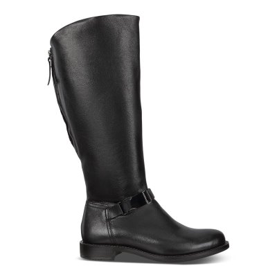 Buty Ecco Sartorelle 25 High-cut Buckled Black - Czarne Kozaki Damskie PL62203-0003