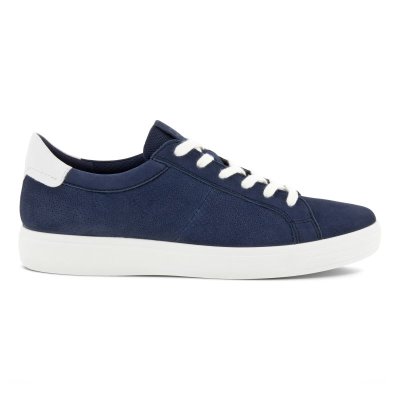 Sandały Ecco Soft Classic Laced Navy/White - Granatowe/Białe Buty Męskie PL622030126