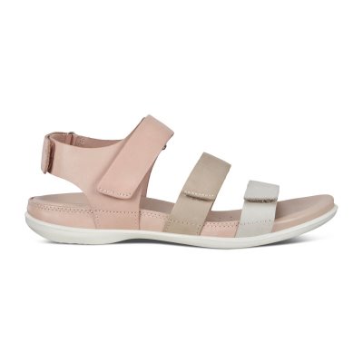 Buty Sportowe Ecco Flash Flat White/Khaki/Rose - Białe/Khaki/Różowe Sandały Damskie PL622030891