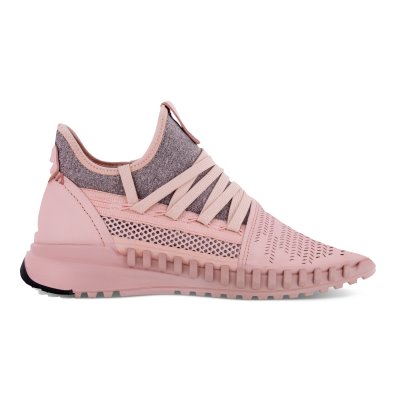 Buty Ecco Zipflex Low Cut Silver Pink - Srebrne Różowe Kozaki Damskie PL622030957