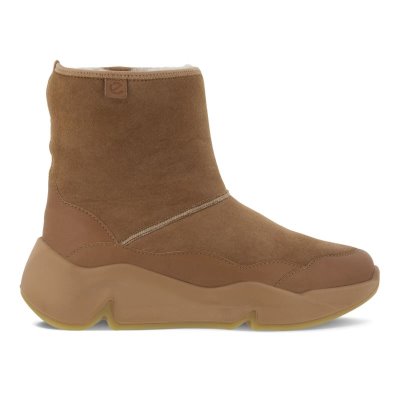 Buty Sportowe Ecco Chunky Hygge Brown - Brązowe Kozaki Damskie PL62203-0048