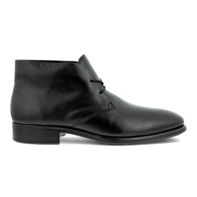 Buty Ecco Citytray Chukka Black - Czarne Kozaki Męskie PL62203-0041