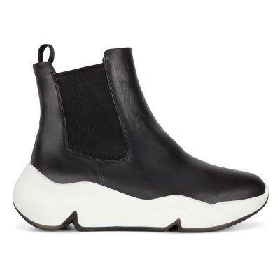 Buty Ecco Chunky Black - Czarne Chelsea Boots Damskie PL622030280