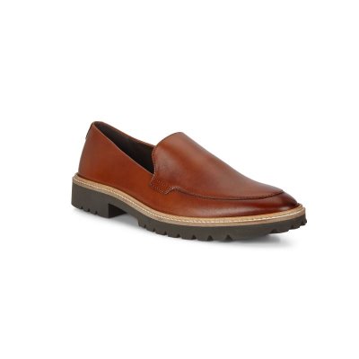 Buty Ecco Incise Tailored Brown - Brązowe Mokasyny Damskie PL622030746