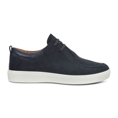 Buty Sportowe Ecco Soft 7 Moccasins Navy - Granatowe Mokasyny Męskie PL622030750
