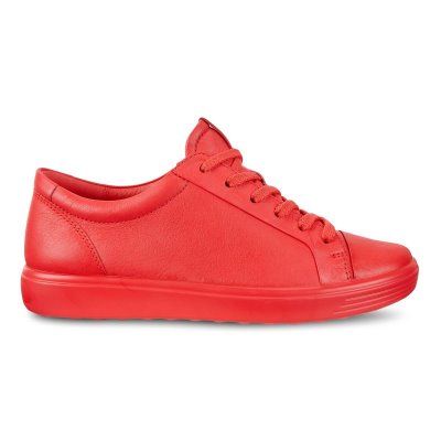 Buty Sportowe Ecco Soft 7 Shoes Red - Czerwone Buty Damskie PL622031032