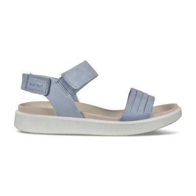 Sandały Ecco Flowt Flat Blue - Niebieskie Sandały Damskie PL622030868