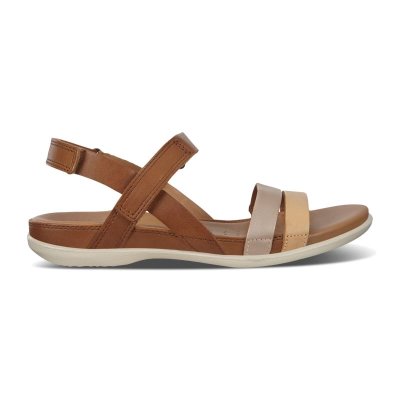 Sandały Ecco Flash Brown/Beige - Brązowe/Beżowe Sandały Damskie PL622030874