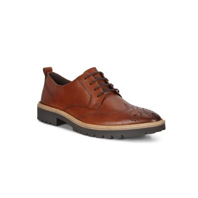 Buty Ecco Incise Tailored Shoes Brown - Brązowe Buty Do Sukienki Damskie PL622030445