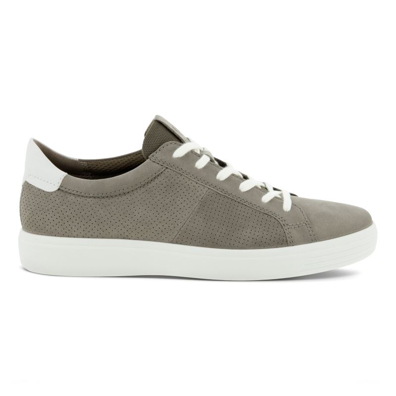 Buty Ecco Soft Classic Laced Grey/White - Szare/Białe Buty Męskie PL622030978